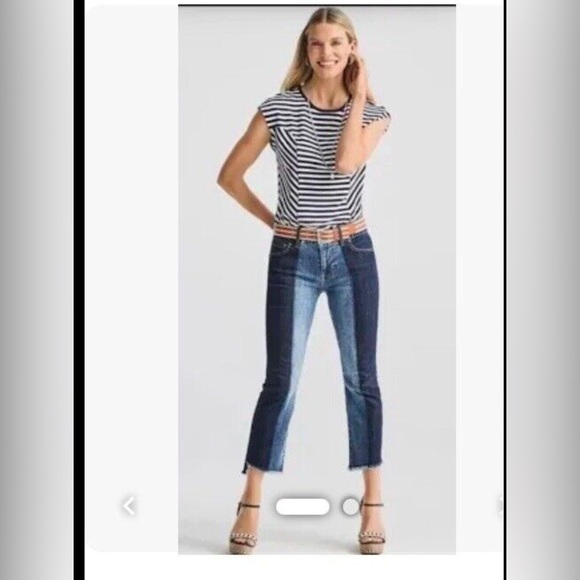 cAbi Two Toned Cropped Denim - Picture 1 of 7